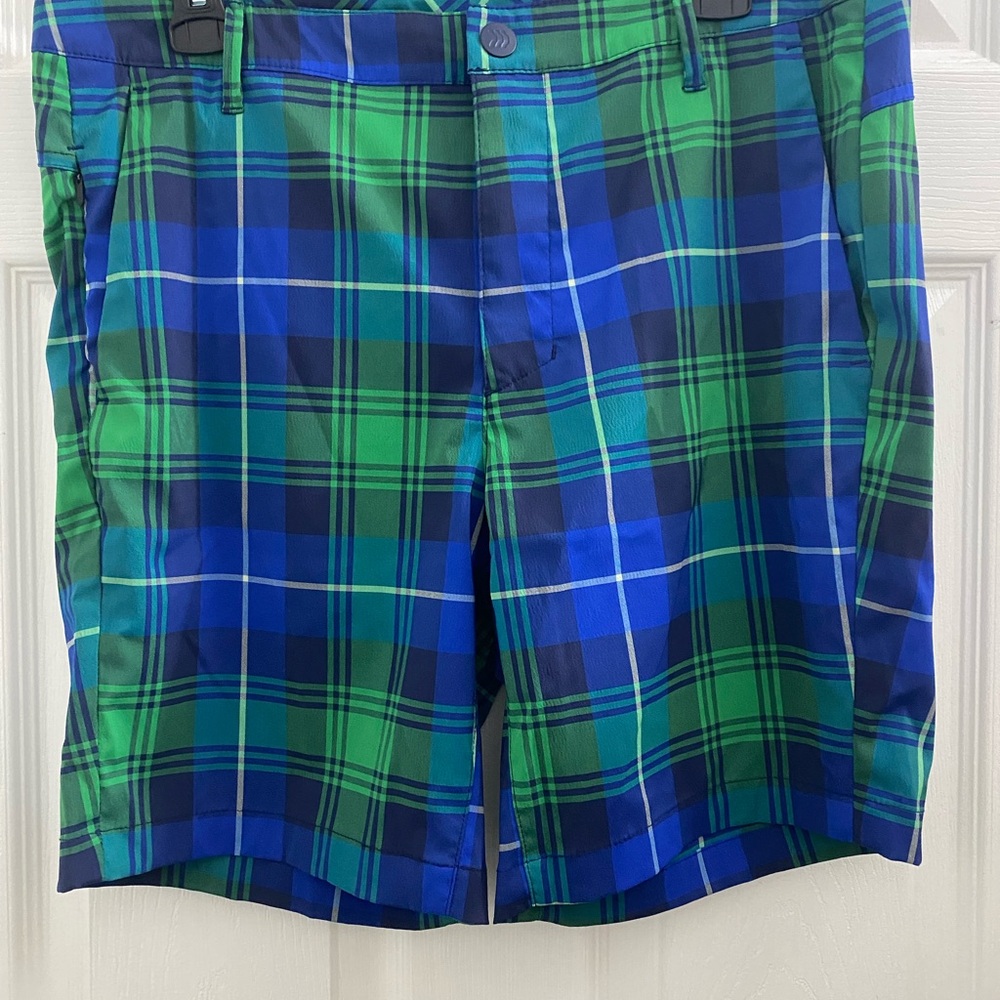 All in Motion, Men’s Plaid Green and Blue Shorts, size 34